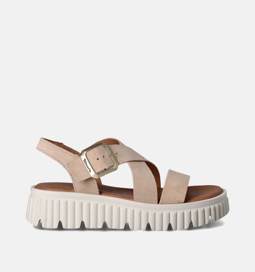 Tamaris Sandales à plateforme en Beige pour femmes (354400)