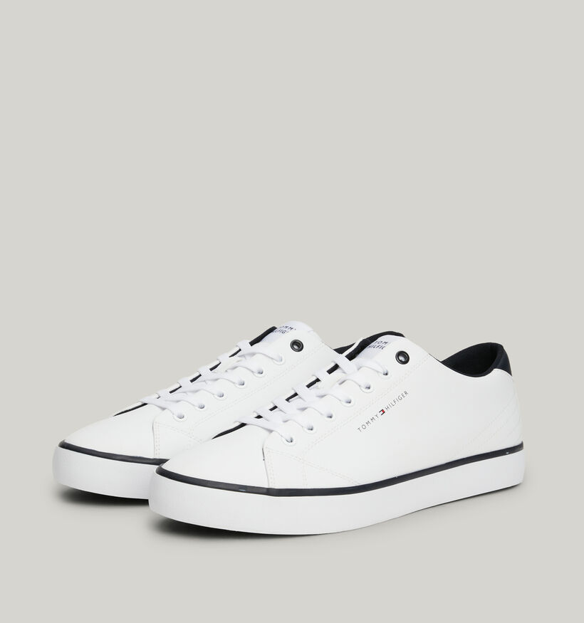 Tommy HilfigerVulc Low Chambray Witte Veterschoenen voor heren (352825)