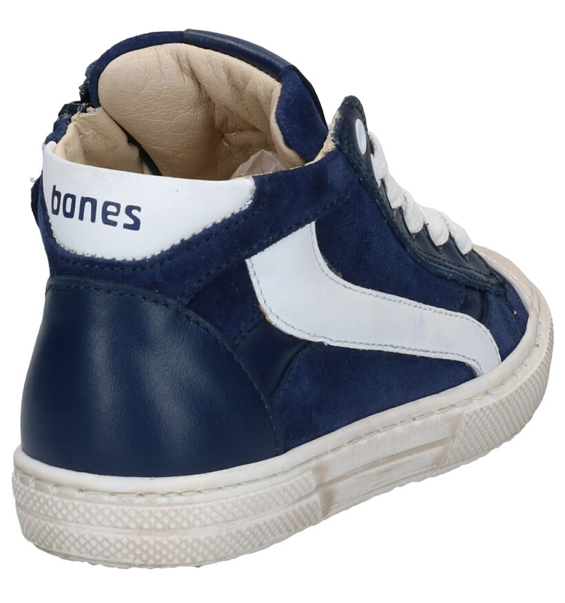 STONES and BONES Raspo Blauwe Bottines in leer (278907)