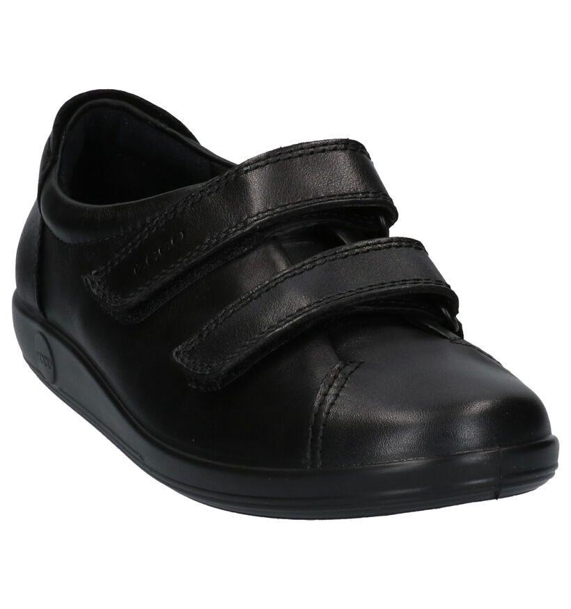 Ecco Soft 2.0 Zwarte Velcroschoenen voor dames (314895) - geschikt voor steunzolen