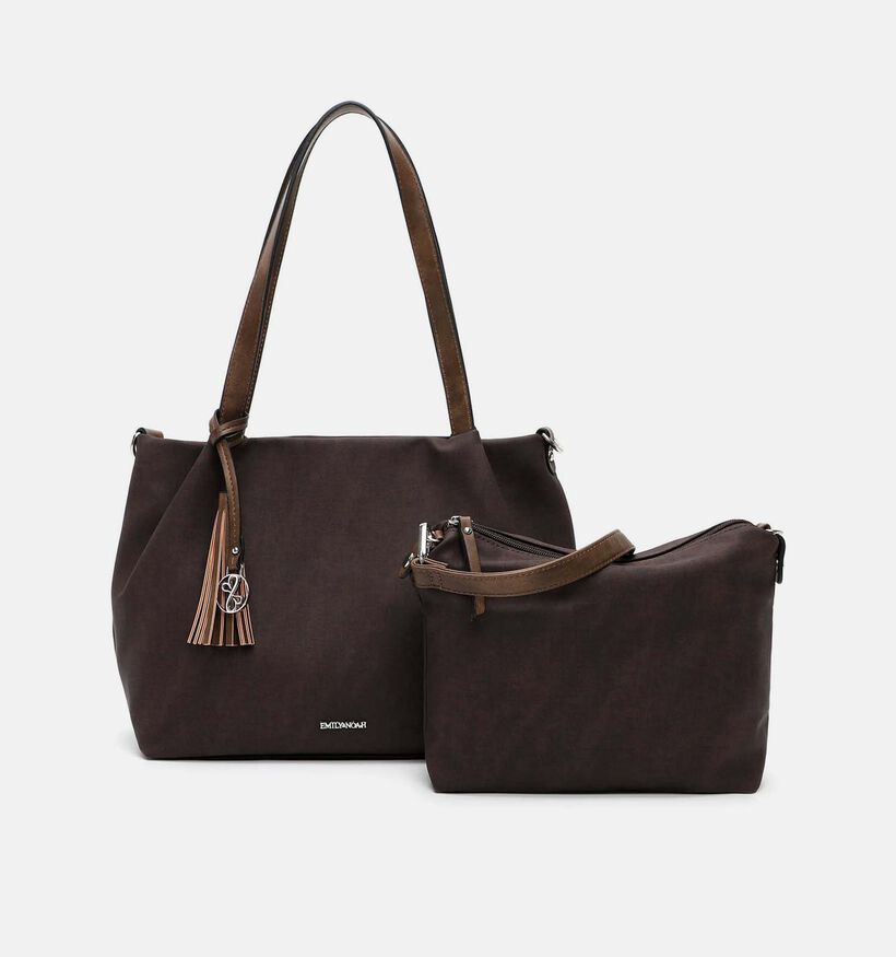 Emily & Noah Elke Donkerbruine Schoudertas voor dames (378838)