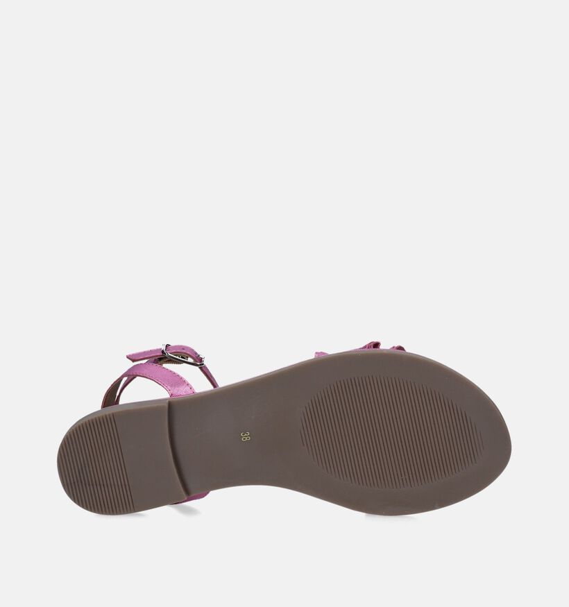 Inuovo Sandales plates en Rose pour femmes (341518)