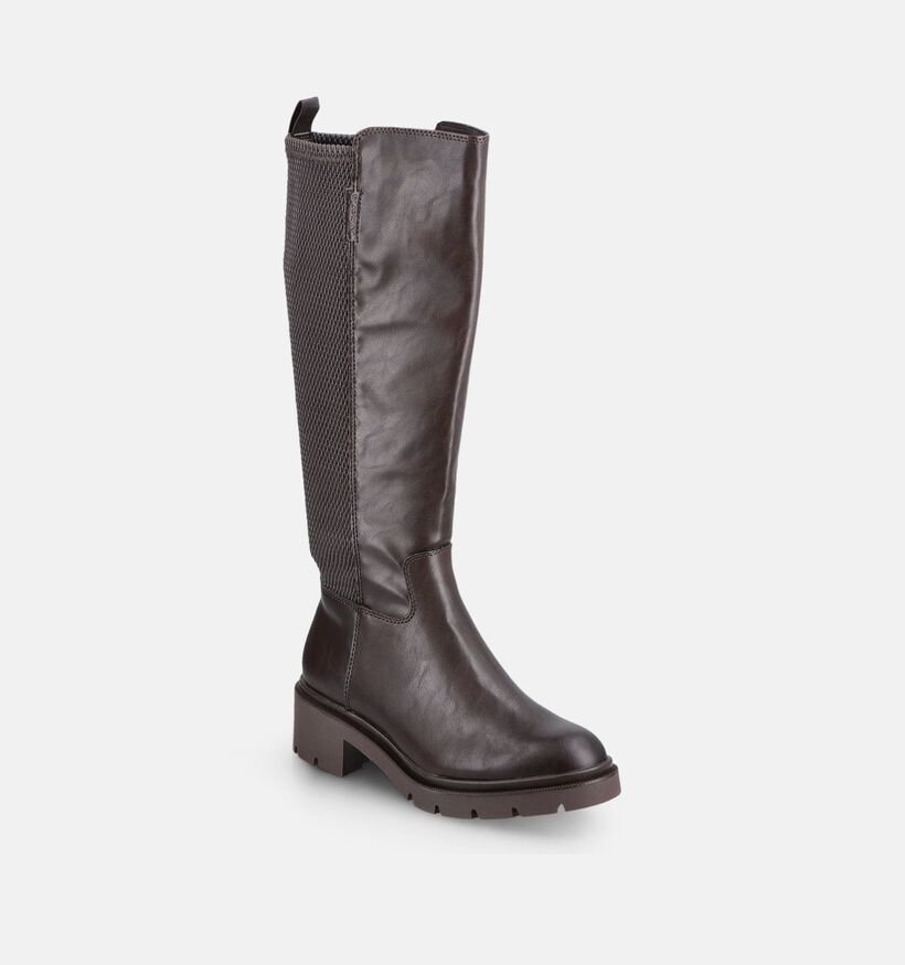 Tamaris Donkerbruine Lange Laarzen voor dames (378958)