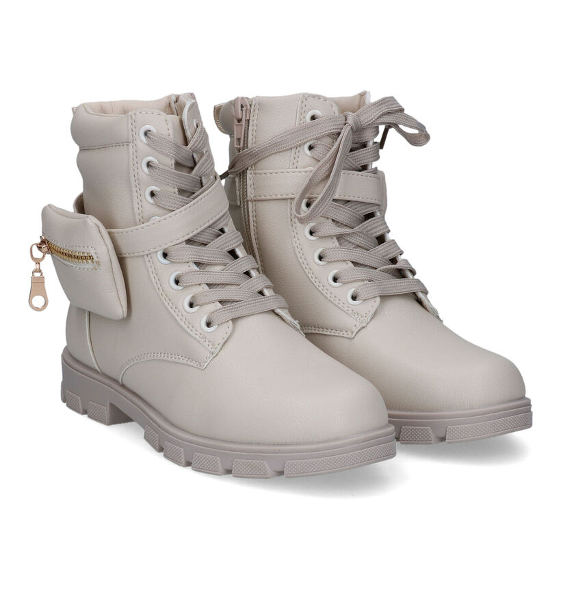 Milo & Mila Bottines robustes en Beige clair pour filles (313161)