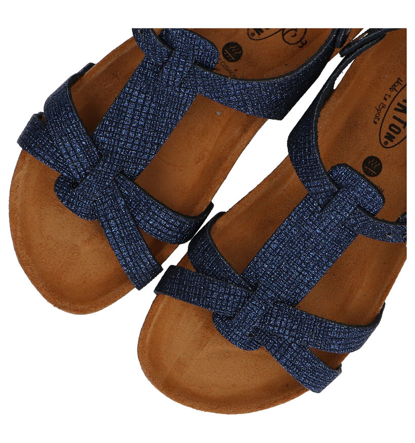 Plakton Sandales en Bleu foncé en simili cuir (287273)