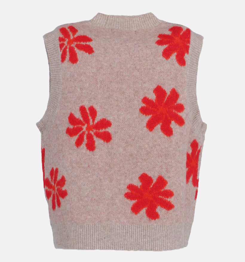 Orfeo Florine Gilet court en tricot en Beige pour femmes (349308)