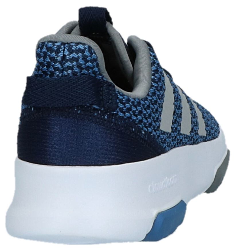 adidas Cloudfoam Racer TR K Baskets en Bleu en textile (221645)