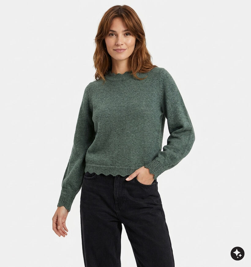 Vila Nikolina Pull en Vert fonc&eacute; pour femmes (378461)