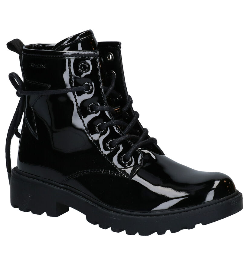 Geox Casey Zwarte Bottines in kunstleer (295128)