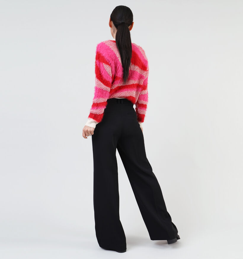 comma Zwarte Wijde broek voor dames (350028)