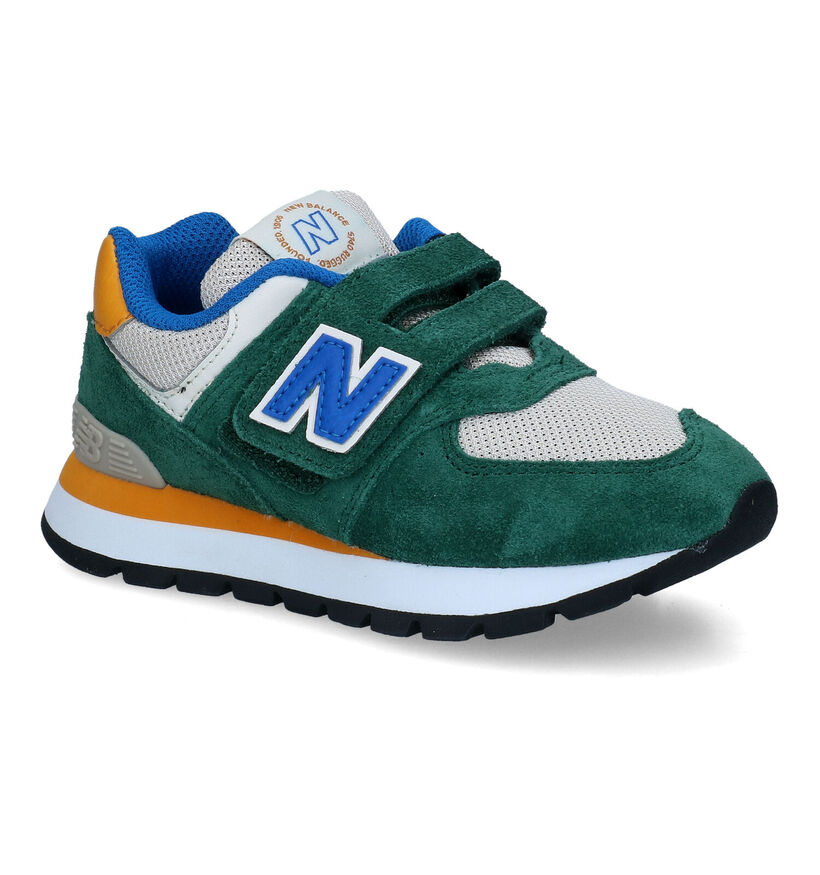 New Balance PV574 Baskets en Vert pour garçons (312318) - pour semelles orthopédiques