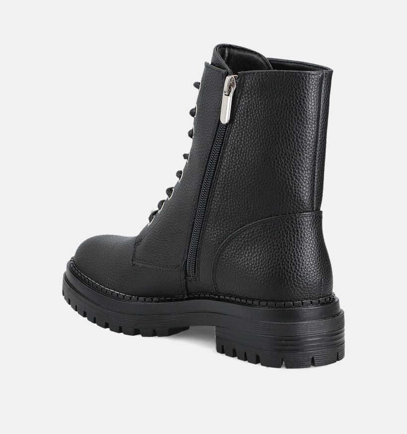 Poelman Boots à lacets en Noir pour femmes (364187)