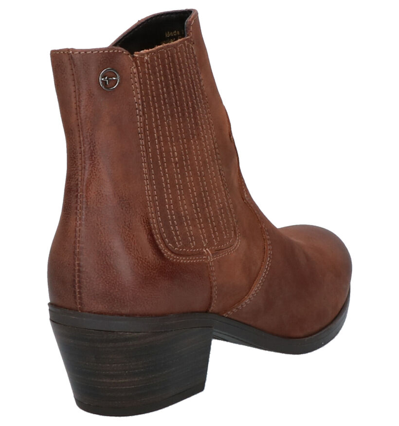 Tamaris Cognac Western Boots in nubuck (262736)