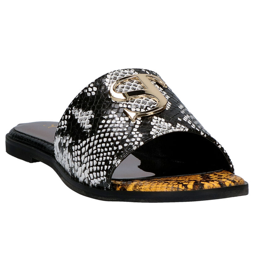 Supertrash Zwarte Slippers in kunstleer (274143)