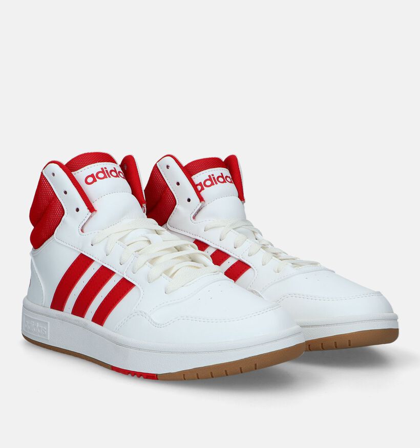 adidas Hoops 3.0 Mid Baskets en Blanc pour hommes (329391)