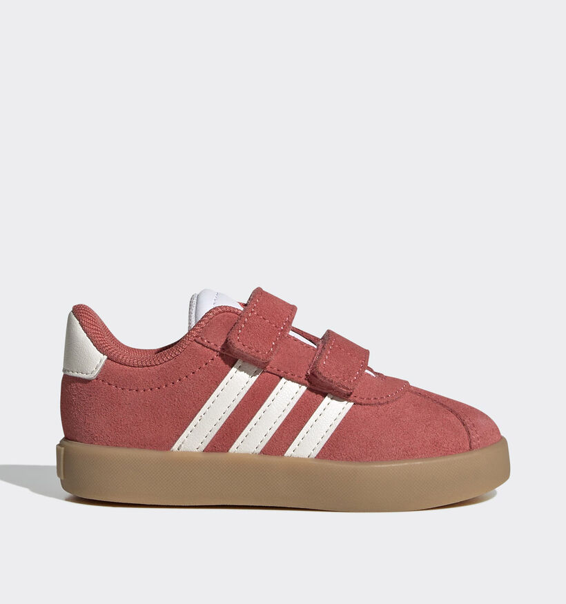 adidas VL Court 3.0 Baskets basses en Rouge pour filles, gar&ccedil;ons (365403) - pour semelles orthop&eacute;diques