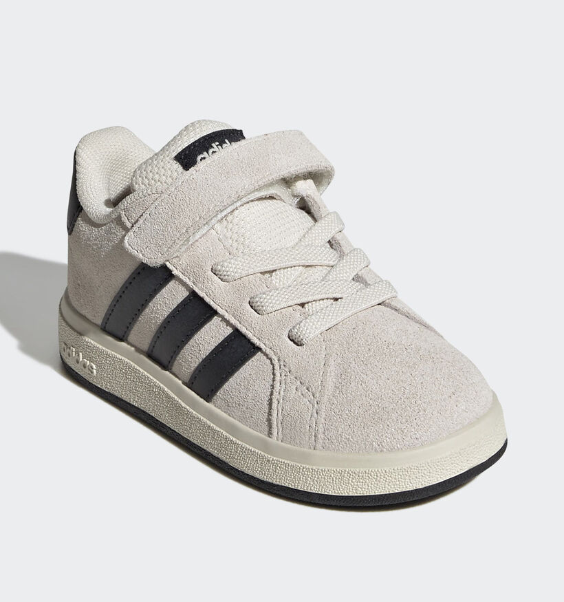 adidas Grand Court 00s Beige/Zwarte Sneakers voor meisjes, jongens (380809) - geschikt voor steunzolen