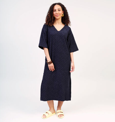 Robe longue bleu
