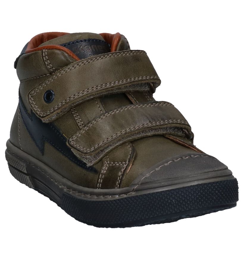 STONES and BONES Chaussures hautes en Vert foncé en cuir (256567)