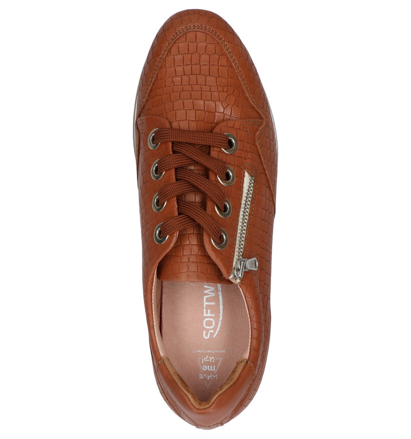 Softwaves Baskets casual en Jaune en cuir (261467)