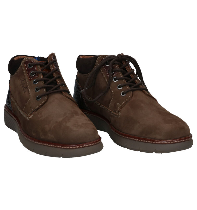 Australian Dexter Bruine Hoge Schoenen in nubuck (313337)