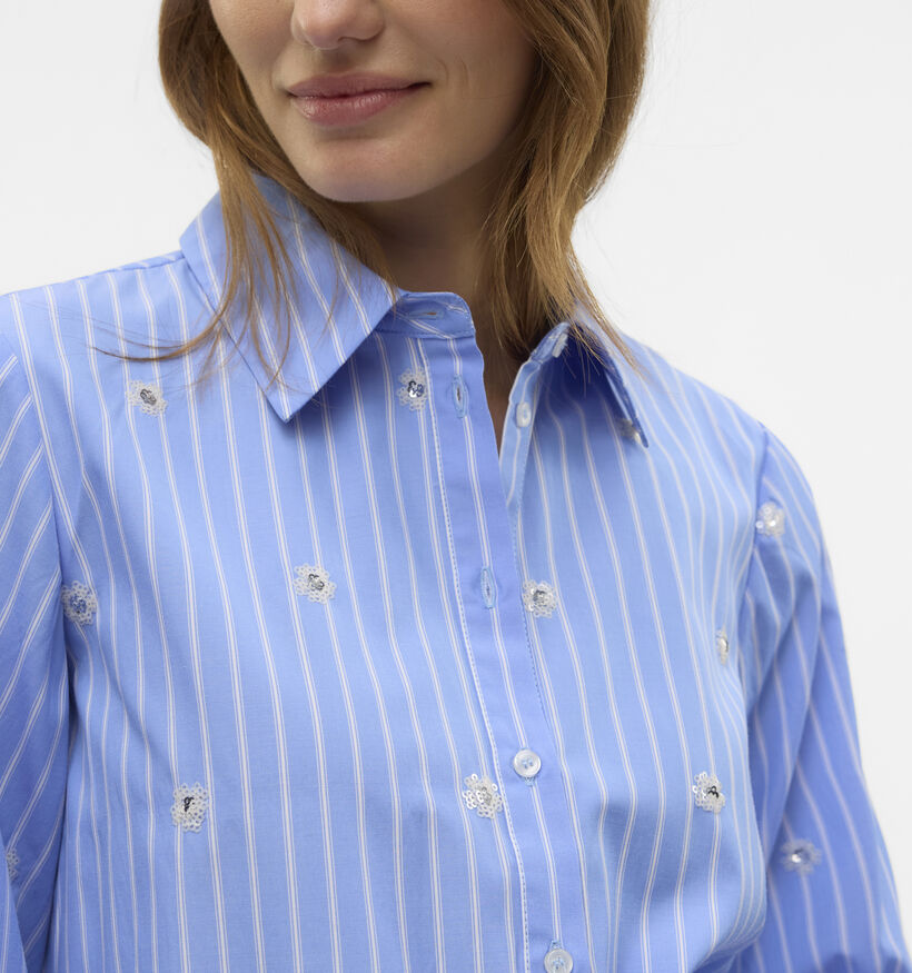 Vero Moda Leila Chemise courte en Bleu pour femmes (352132)