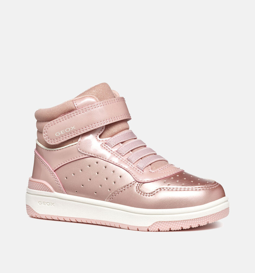 Geox Washiba Baskets en Rose pour filles (344540) - pour semelles orthopédiques