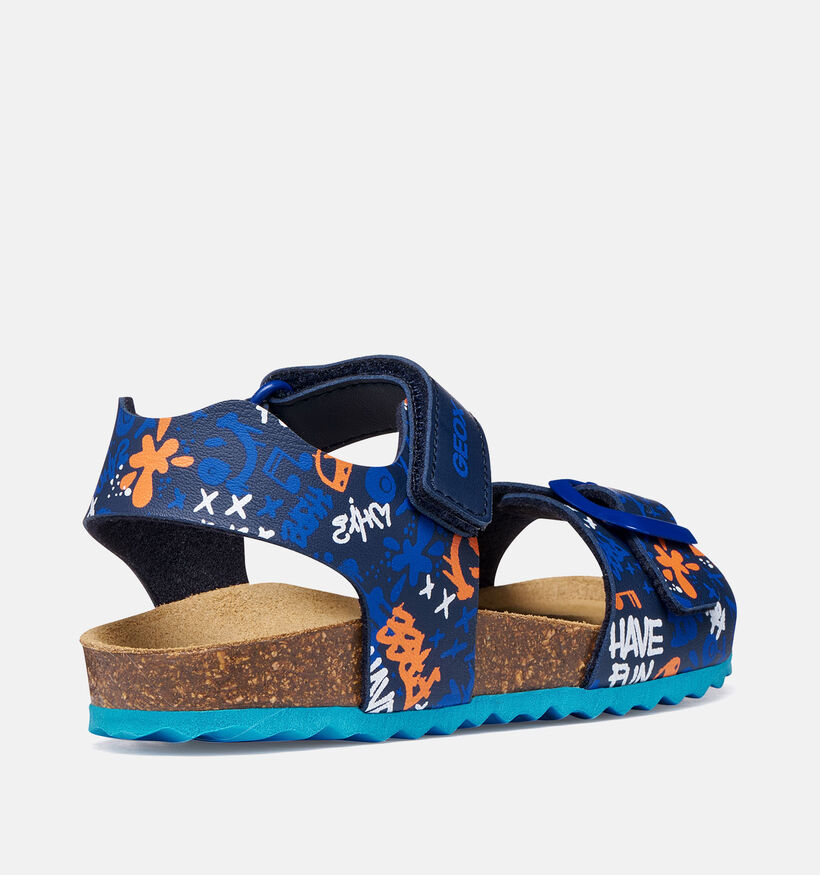 Geox J Ghita Sandales en Bleu fonc&eacute; pour gar&ccedil;ons (368860)