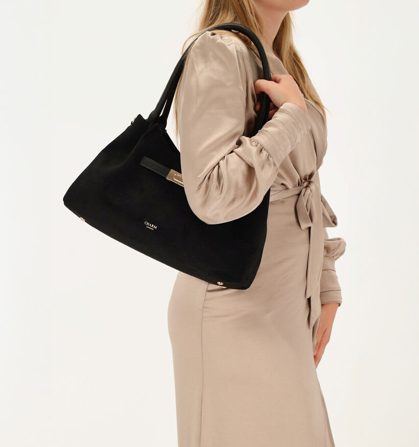 Charm London Dubai Sac &agrave; bandouli&egrave;re en Noir pour femmes (380944)