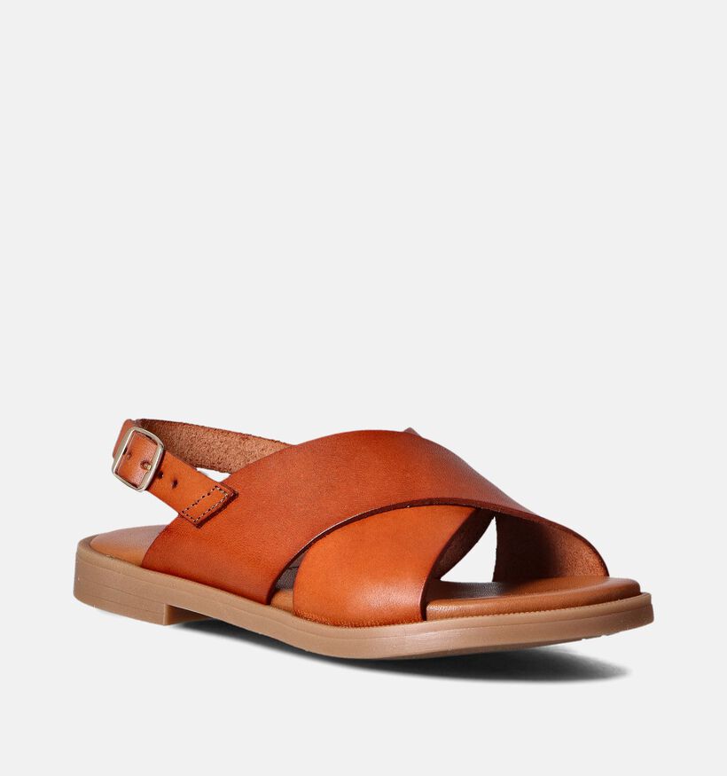 Milo & Mila Sandales en Cognac pour filles (356905)