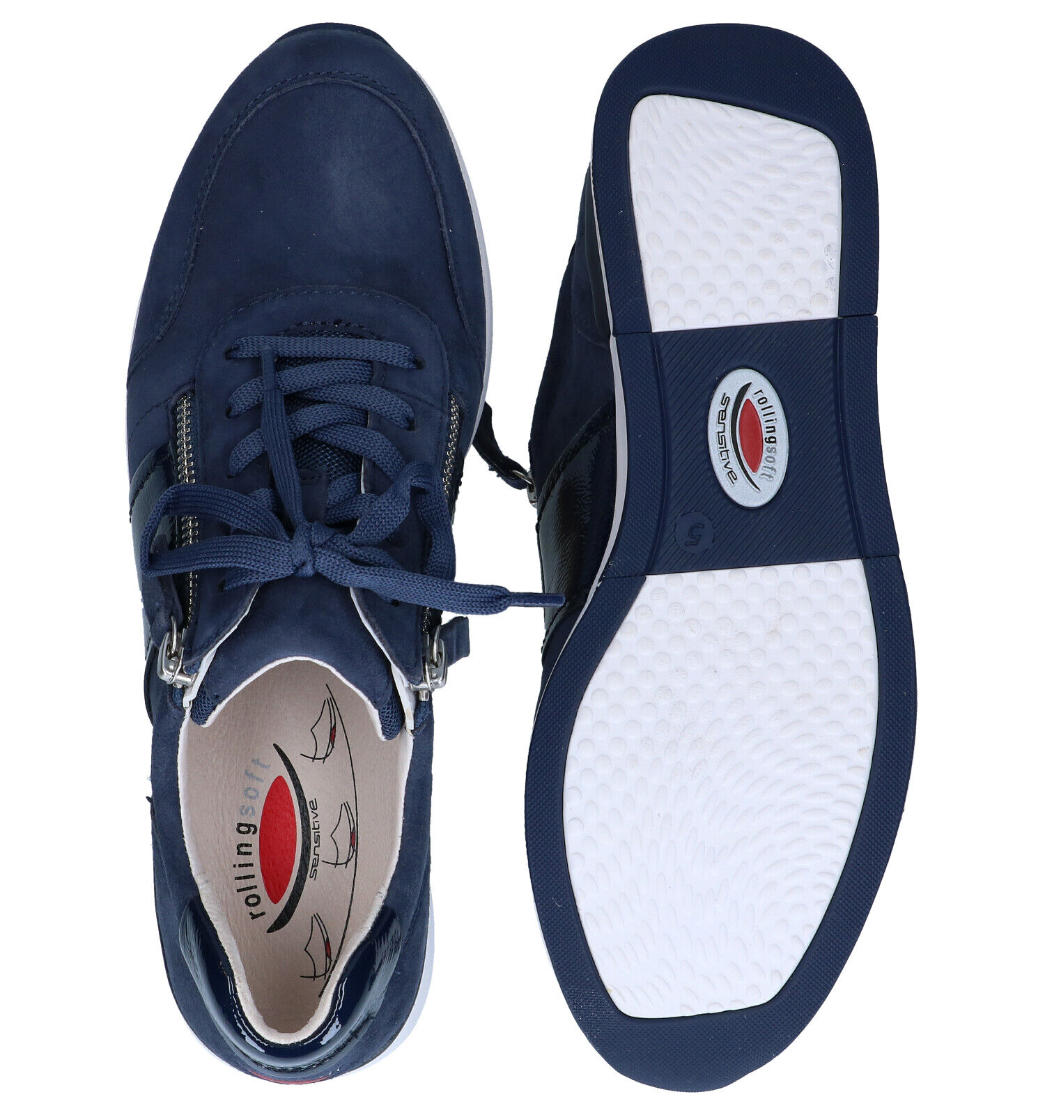 Gabor Rollingsoft Chaussures a lacets en Bleu Femmes Baskets en ligne sur TORFS.BE
