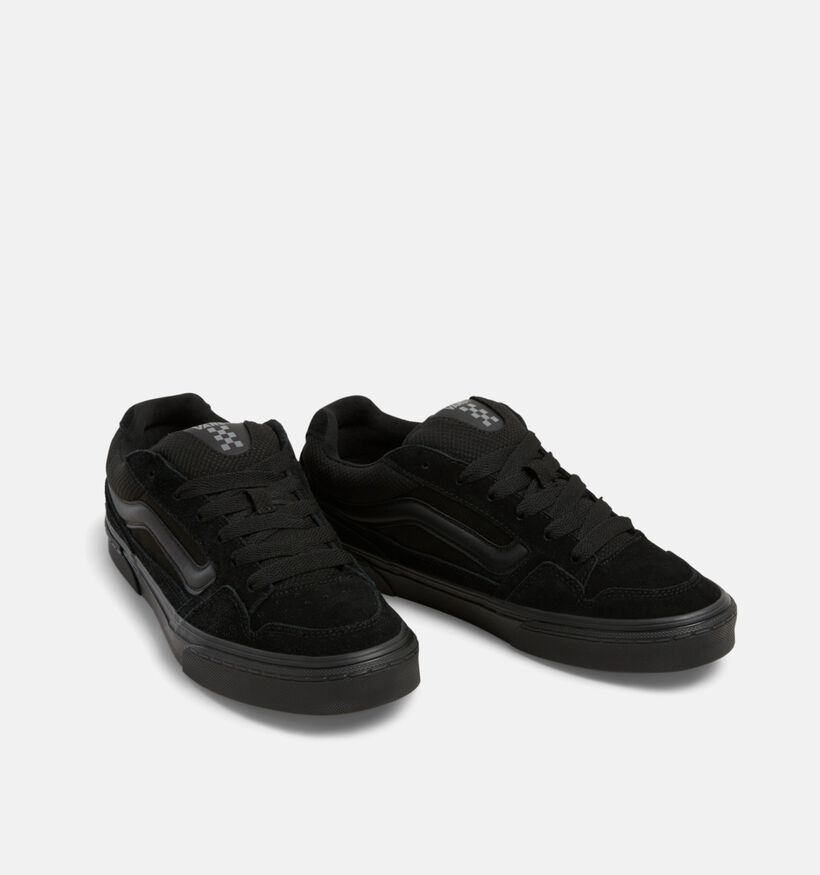 Vans Caldrone Suede Baskets pour skate en Noir pour hommes, garçons (351415)