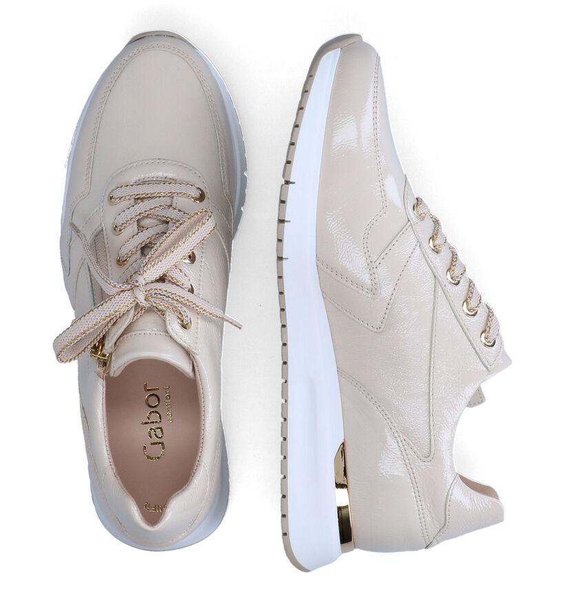 Gabor OptiFit Ecru Sneakers voor dames (312486) - geschikt voor steunzolen