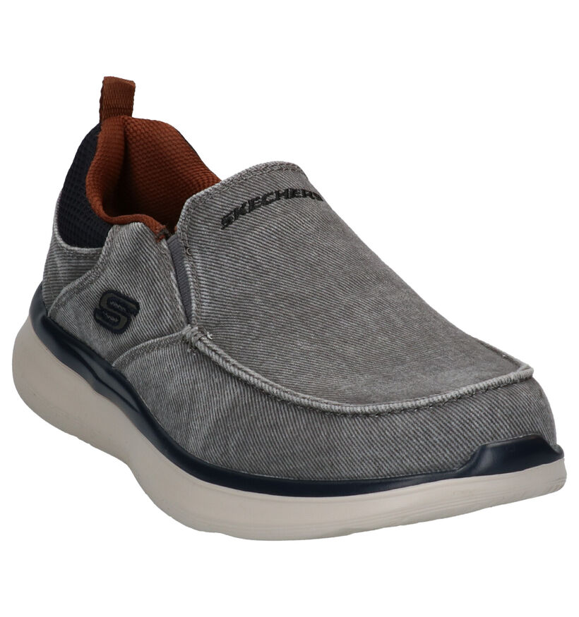 Skechers Delson 2.0 Chaussures basses en Gris en textile (272814)