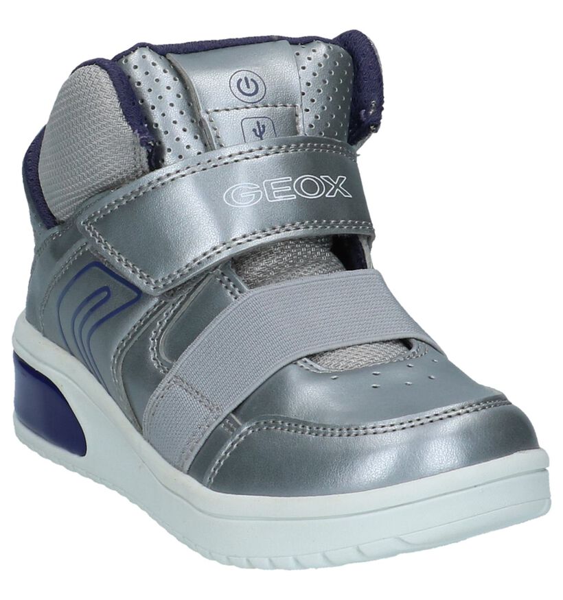 Geox Baskets basses en Argent en simili cuir (232713)