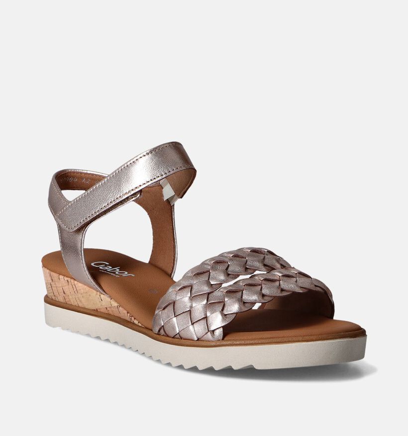 Gabor Rose gold Sandalen met sleehak voor dames (355022)