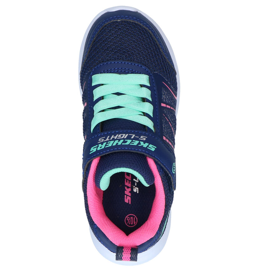 Skechers S Lights Blauwe Sneakers in kunstleer (277914)