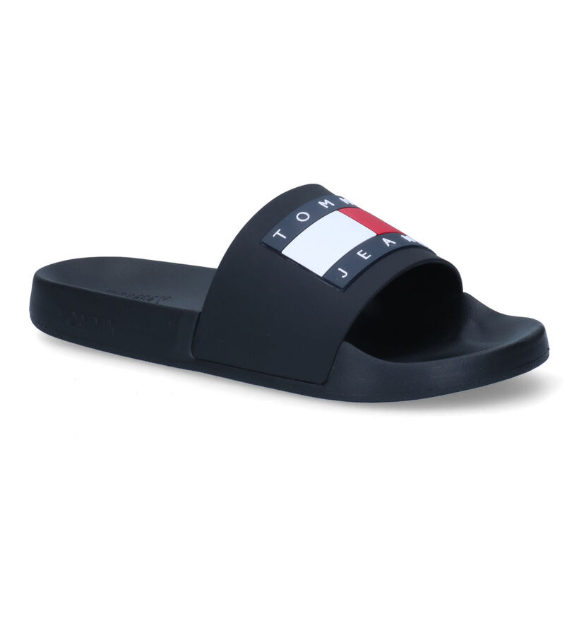 TH Tommy Jeans Flag Witte Badslippers in kunststof (303952)