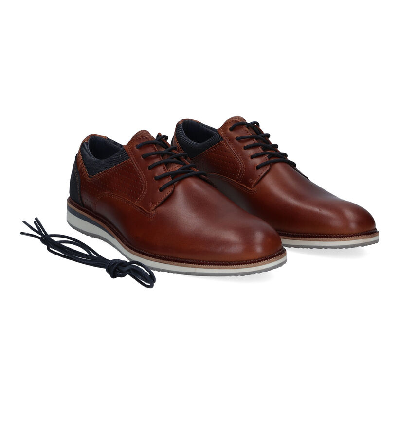 Bullboxer Chaussures classiques en Cognac pour hommes (312628) - pour semelles orthopédiques