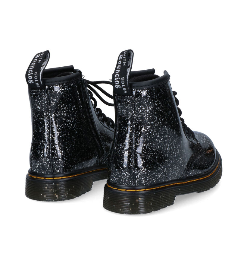 Dr. Martens Cosmic Glitter Bottines en Rouge pour filles (294392)