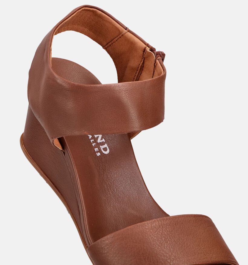 Weekend Cognac Sandalen op sleehak voor dames (373642)