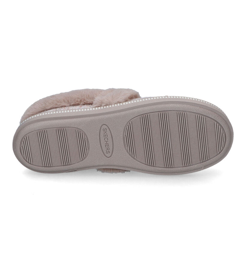 Skechers Cozy Campfire Pantoufles en Beige en textile (312790)