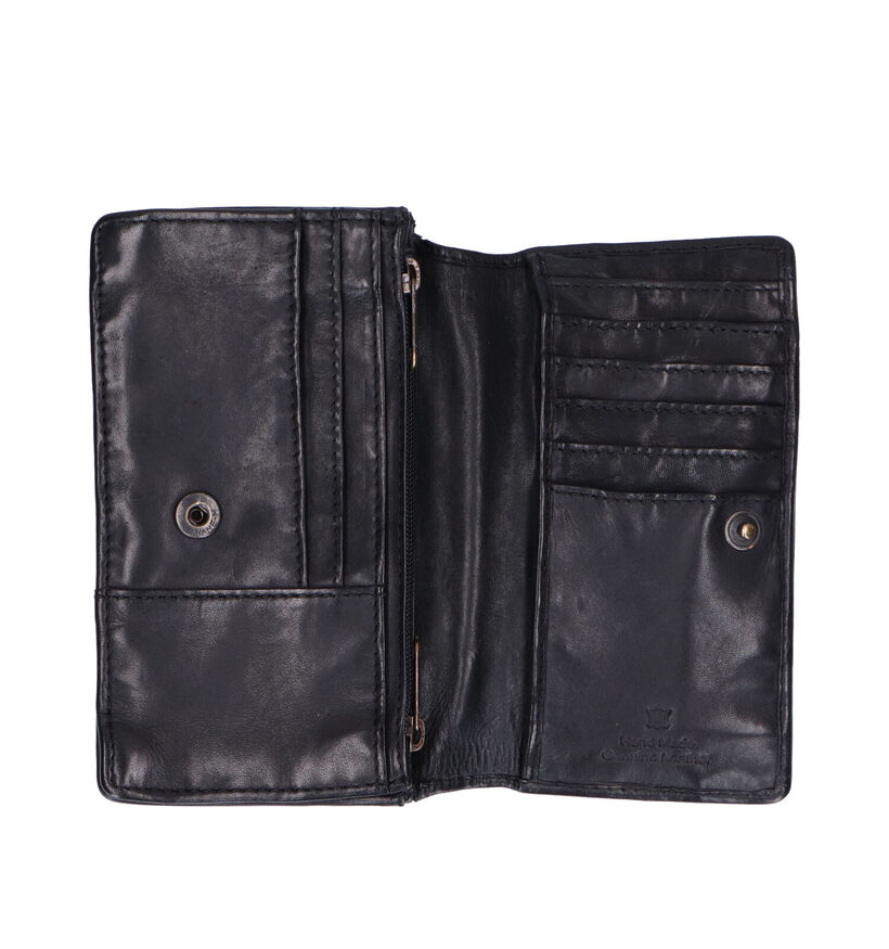 Bear Design Zwarte Overslagportemonnee voor dames (358894)