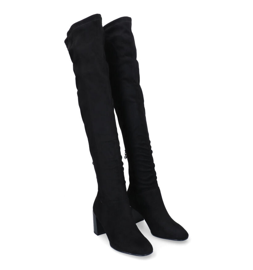 Tamaris Zwarte Overkneelaarzen in stof (306741)