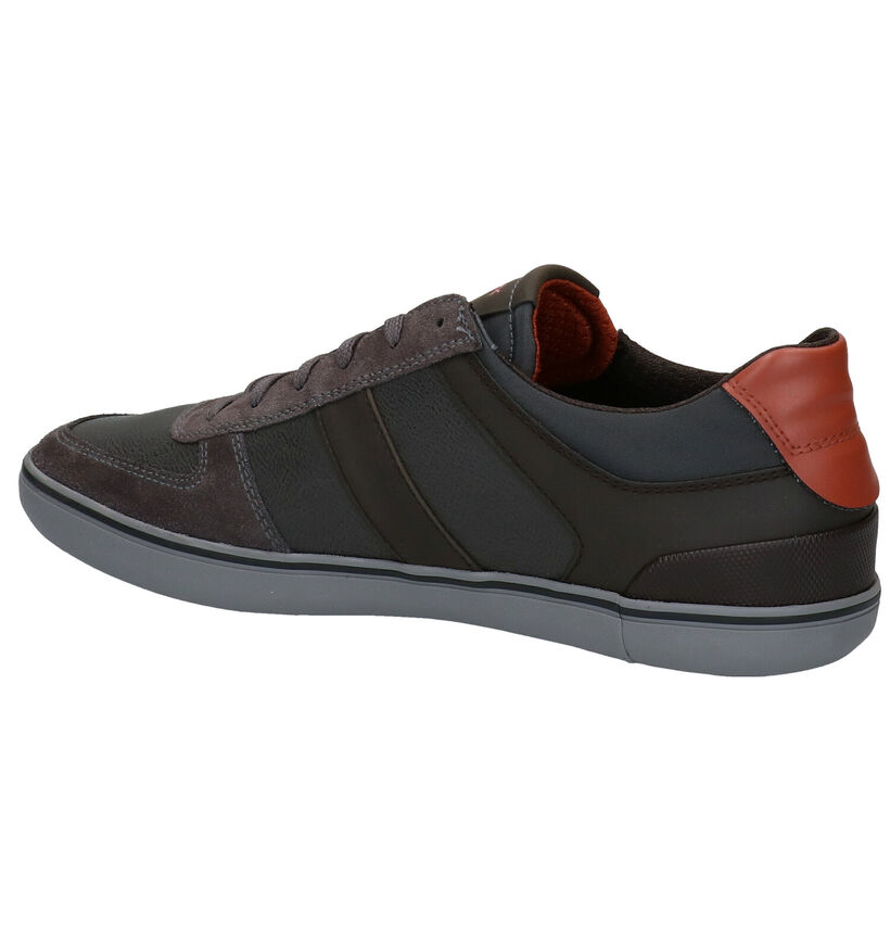 Geox Chaussures à Lacets en Gris/Brun en simili cuir (279095)