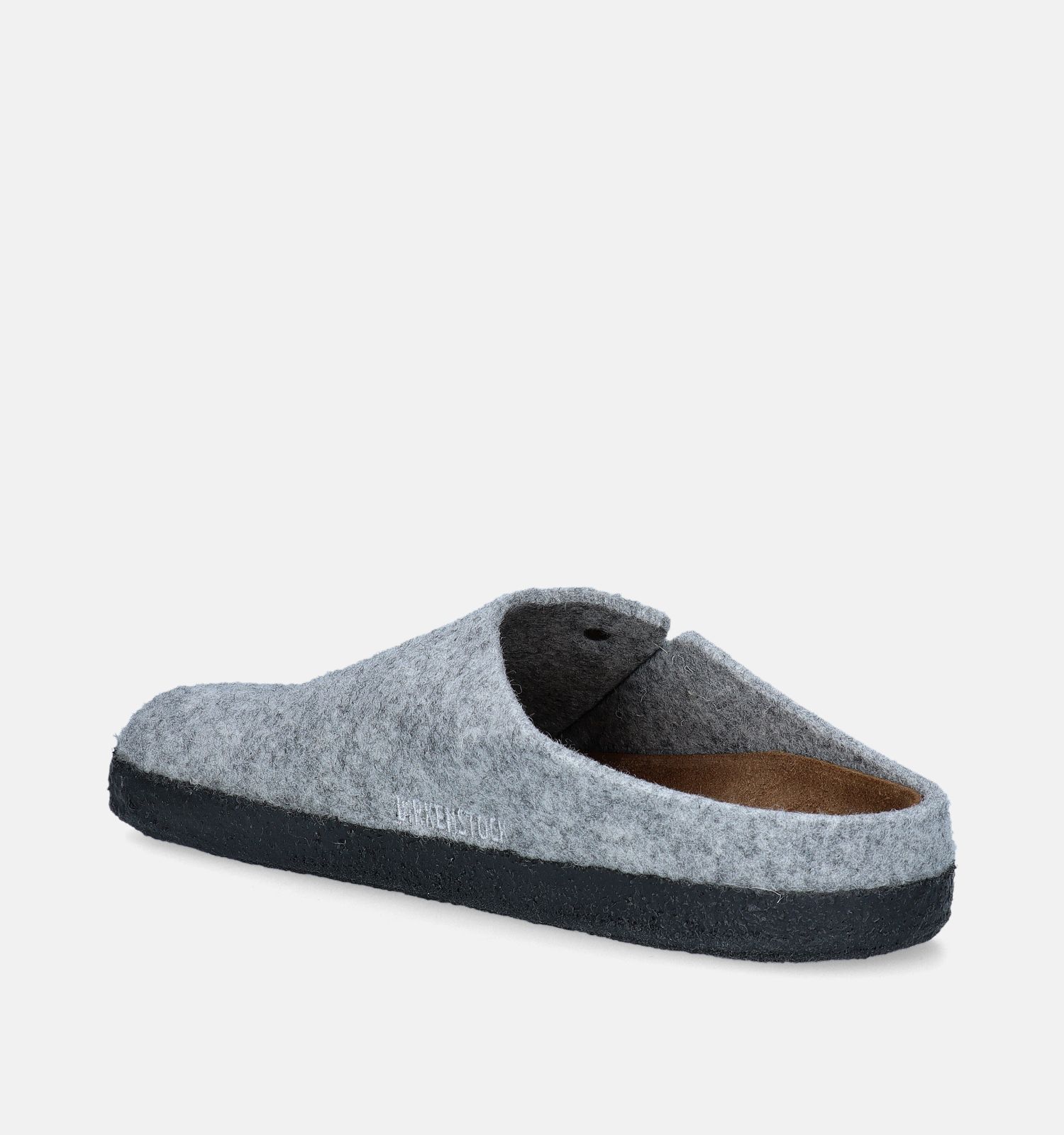 Birkenstock Zermatt Wool Felt Grijze Pantoffels Dames Pantoffels Online op TORFS.BE