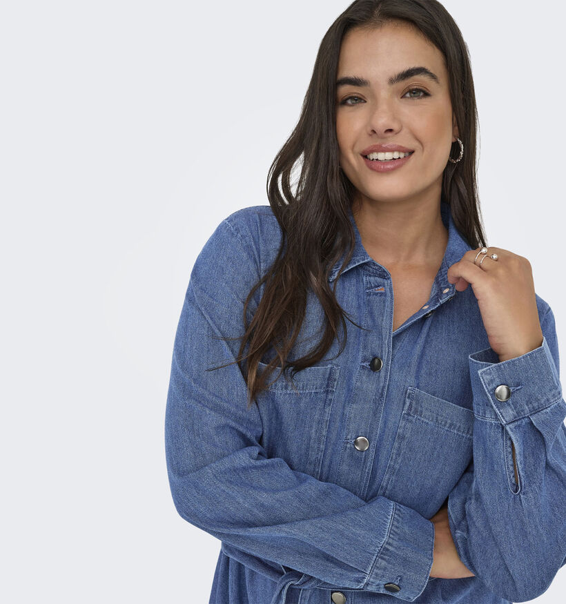 ONLY Carmakoma Blauwe Jeans Hemdjurk voor dames (371844)