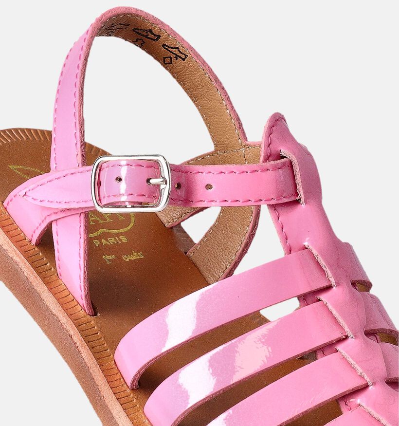 Pom d'Api Plagette Strap Sandales en Rose pour filles (354614)