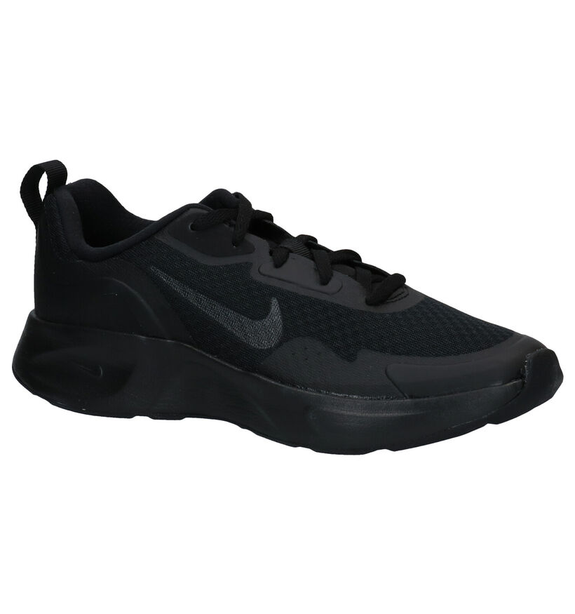 Nike Wearallday Zwarte Sneakers in stof (291171)