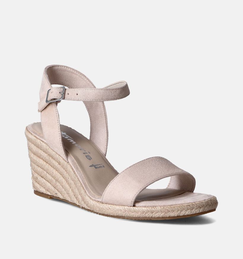 Tamaris Beige Sleehak Sandalen voor dames (365920)